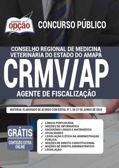 Imagem de Apostila Crmv Ap - Agente Fiscalização Medicina Veterinária