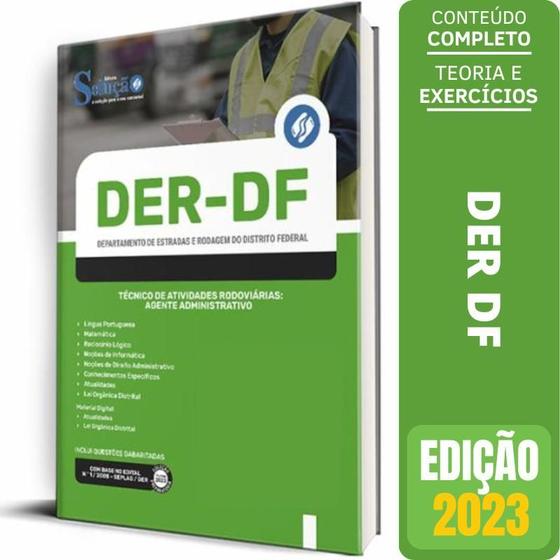 Imagem de Apostila Der Df 2023 Técnico Atividades Rodoviárias: Agente