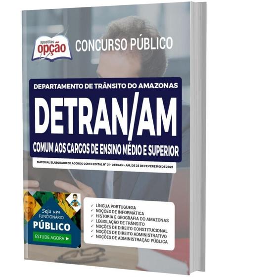 Imagem de Apostila Detran Am - Comum Cargos De Ensino Médio E Superior