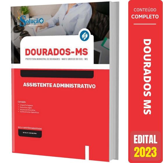 Imagem de Apostila Dourados Ms - Assistente Administrativo