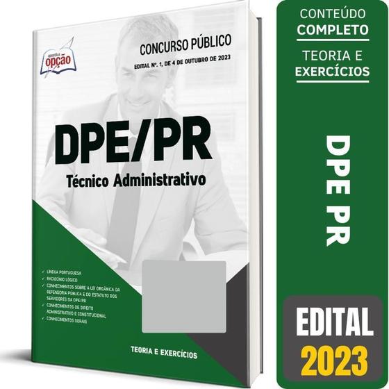 Imagem de Apostila Dpe Pr 2023 - Técnico Administrativo