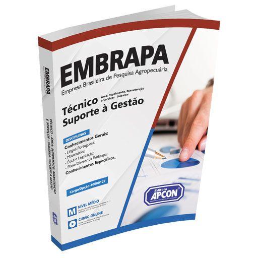 Imagem de Apostila Embrapa 2025  Técnico  Área Suprimento, Manutenção e Serviços  Subárea Suporte à Gestão