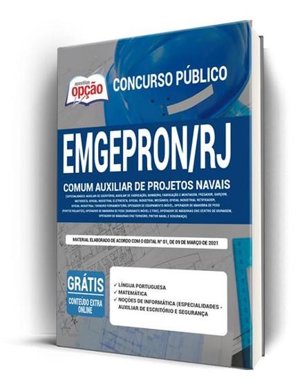 Imagem de Apostila EMGEPRON-RJ - Comum Auxiliar de Projetos Navais