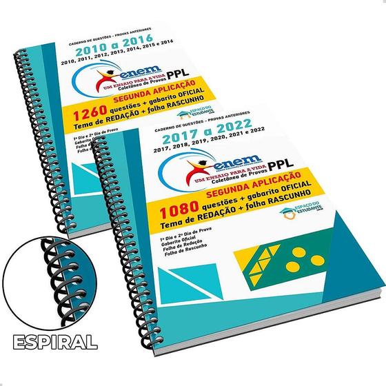 Imagem de Apostila Enem PPL 2340 questões 13 Anos de Provas 2010 a 2022+ Gabarito Oficial