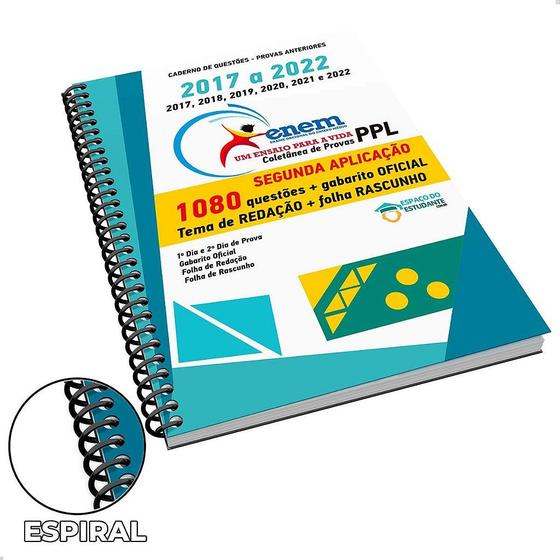 Imagem de Apostila Enem PPL 900 questões 6 Anos de Provas 2017 a 2022 + Gabarito Oficial