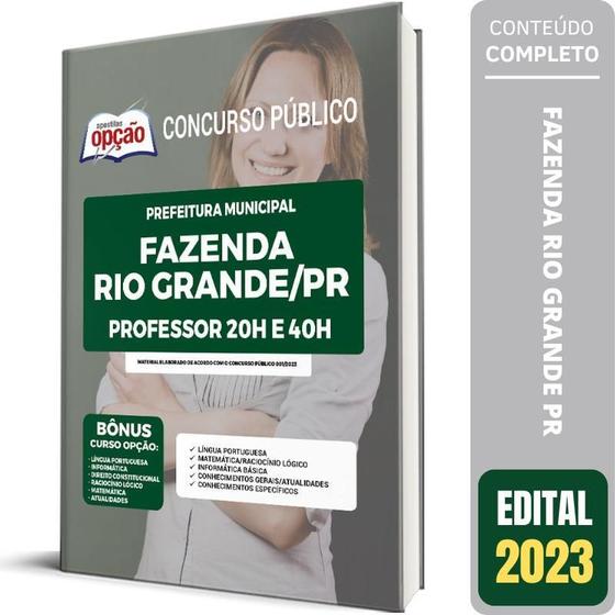 Imagem de Apostila Fazenda Rio Grande Pr Professor 20H E 40H