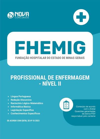 Imagem de Apostila FHEMIG - Profissional de Enfermagem - Nível II