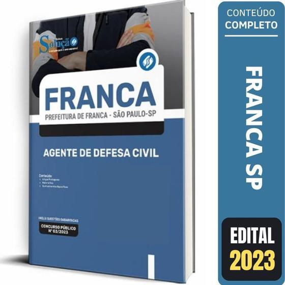 Imagem de Apostila Franca Sp - Agente De Defesa Civil