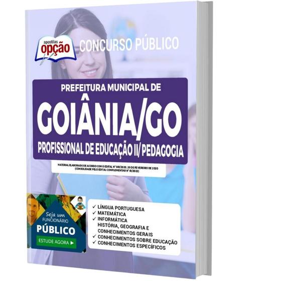 Imagem de Apostila Goiânia Go - Profissional De Educação 2 - Pedagogia