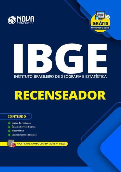 Imagem de Apostila IBGE 2020 - Recenseador