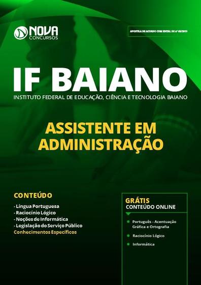 Imagem de Apostila If Baiano 2019 - Assistente Em Administração