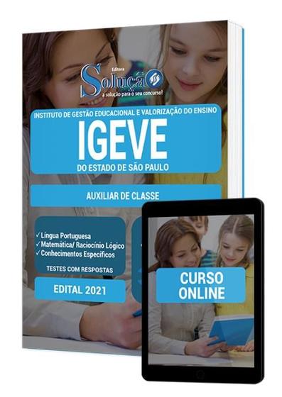 Imagem de Apostila IGEVE-SP - Auxiliar de Classe