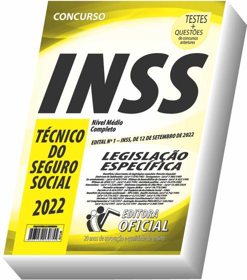 Imagem de Apostila INSS - Técnico do Seguro Social - Legislação Específica