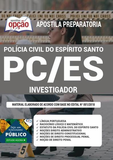 Imagem de Apostila Investigador Concurso Pc Es