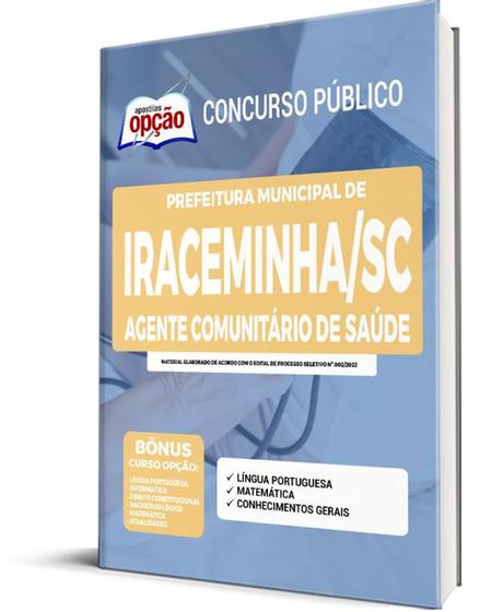 Imagem de Apostila Iraceminha - SC 2022 - Agente Comunitário de Saúde