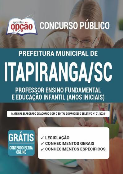 Imagem de Apostila Itapiranga Sc - Professor Fundamental Anos Iniciais