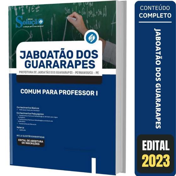 Imagem de Apostila Jaboatão Dos Guararapes Pe - Comum Para Professor 1