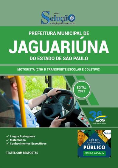 Imagem de Apostila Jaguariúna - Motorisa Transporte Escolar E Coletivo