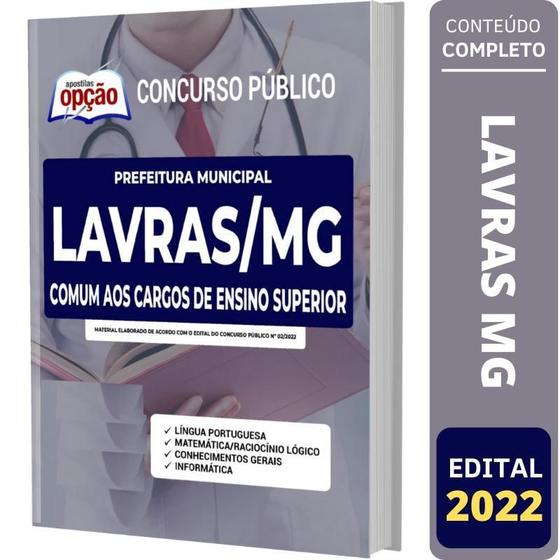 Imagem de Apostila Lavras Mg - Comum Aos Cargos De Ensino Superior