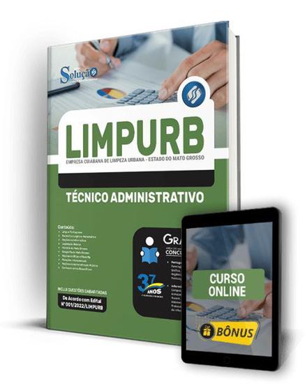 Imagem de Apostila Limpurb Cuiabá - MT 2022 - Técnico Administrativo
