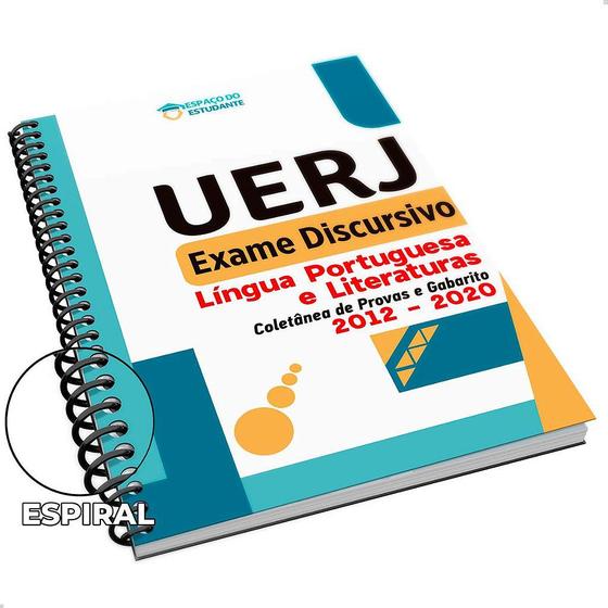 Imagem de Apostila Língua Portuguesa e Literaturas 2ª Fase UERJ Exame Discursivo 2012 a 2020 Colorida