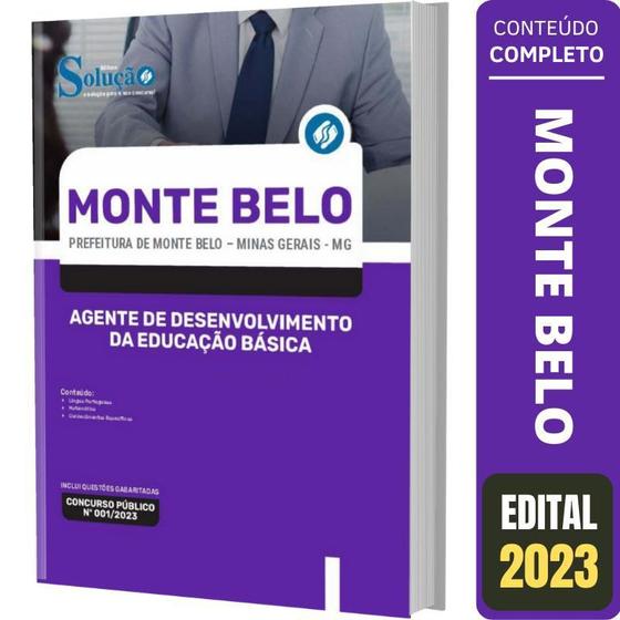 Imagem de Apostila Monte Belo - Agente Desenvolvimento Educação Básica