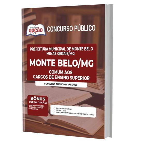 Imagem de Apostila Monte Belo Mg - Comum Cargos Ensino Superior