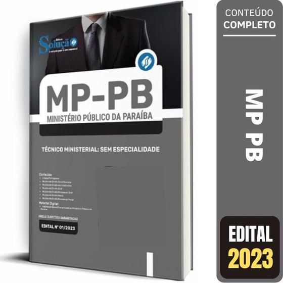 Imagem de Apostila Mp Pb - Técnico Ministerial Sem Especialidade