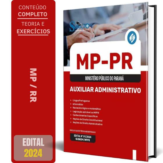 Imagem de Apostila Mp Pr 2024 - Auxiliar Administrativo