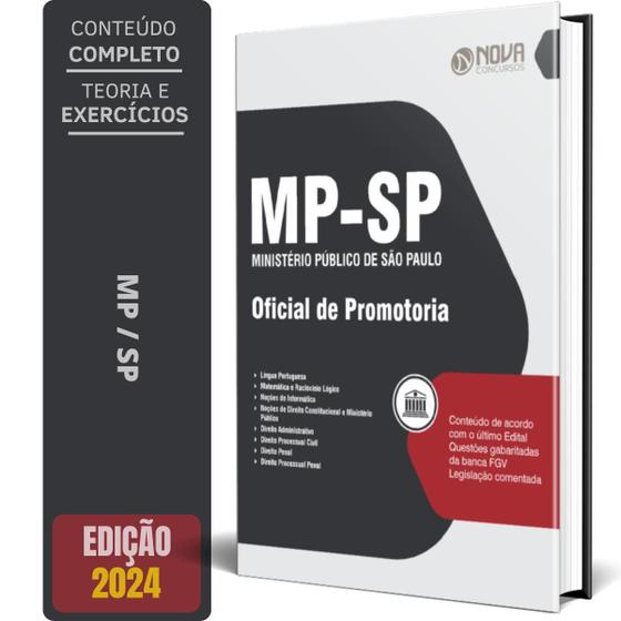 Imagem de Apostila Mp Sp 2024 - Oficial De Promotoria