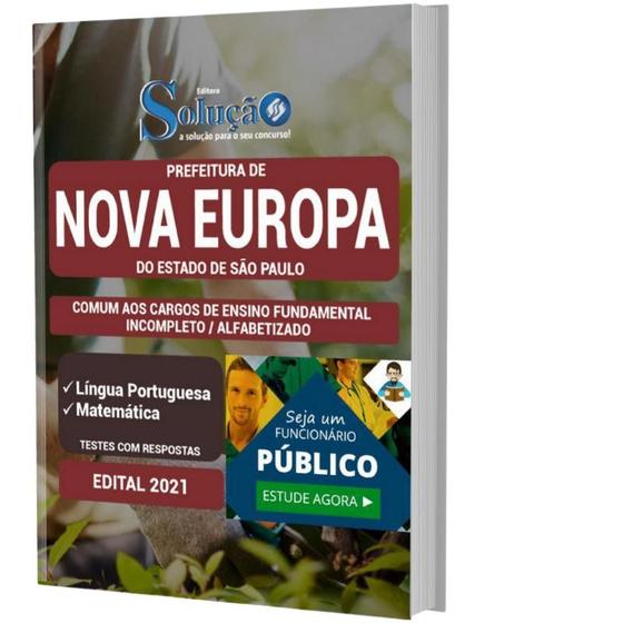 Imagem de Apostila Nova Europa - Fundamental Incompleto E Alfabetizado