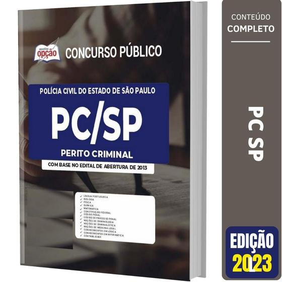 Imagem de Apostila Pc Sp 2023 - Perito Criminal