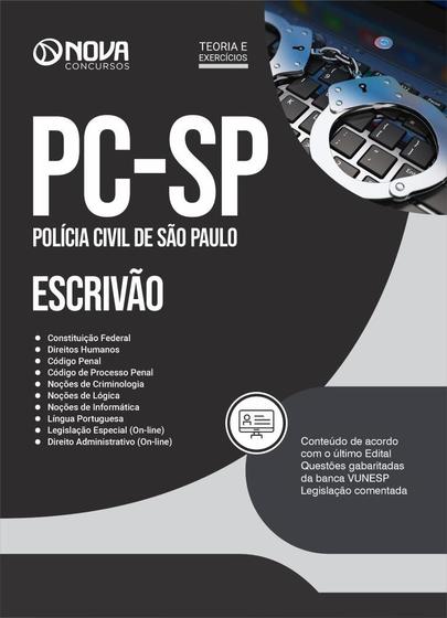 Imagem de Apostila PC-SP 2024 - Escrivão