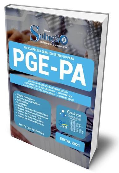 Imagem de Apostila PGE-PA - Comum aos Cargos de Ensino Médio: Assistente de Procuradoria - Informática e Assistente de Procuradoria - Contabilidade - Editora Solução