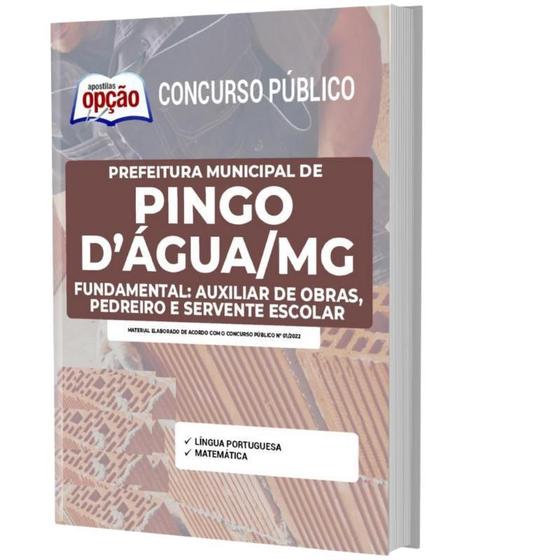 Imagem de Apostila Pingo Dágua - Auxiliar Obras Pedreiro E Servente