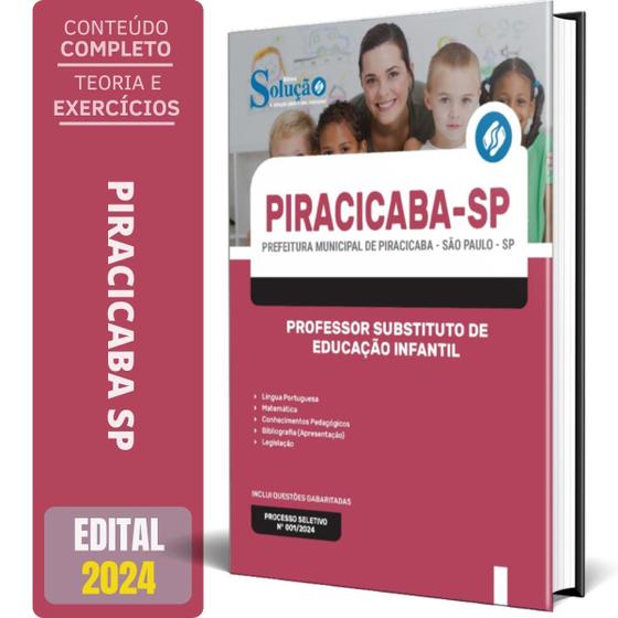 Imagem de Apostila Piracicaba Sp 2024 Professor Substituto Educação