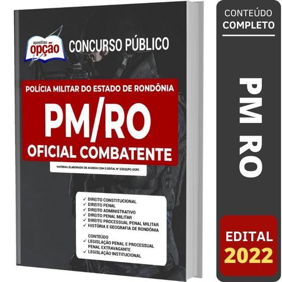 Imagem de Apostila Pm Ro - Oficial Combatente