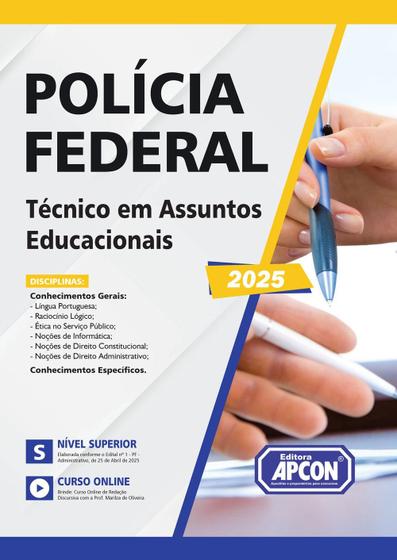 Apostila Polícia Federal PF 2025 Técnico em Assuntos Educacionais ...