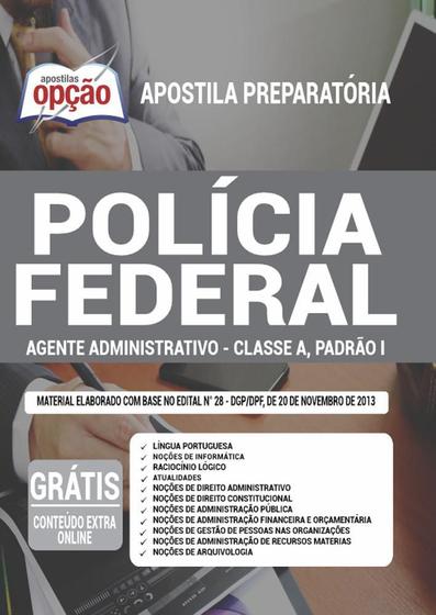 Imagem de Apostila Polícia Federal (Pf) Agente Administrativo Classe A