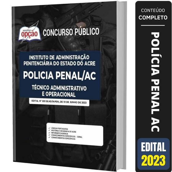 Imagem de Apostila Policia Penal Ac Técnico Administrativo Operacional