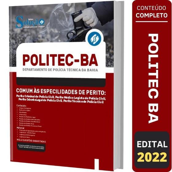 Imagem de Apostila Politec Ba - Comum Às Especialidades De Perito
