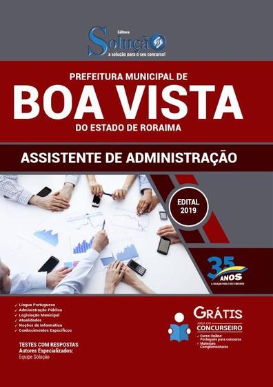 Imagem de Apostila Pref Boa Vista-Rr - 2019 - Assistente De Adm