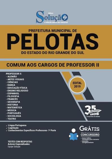 Imagem de Apostila Pref Pelotas-Rs 2019 Professor II