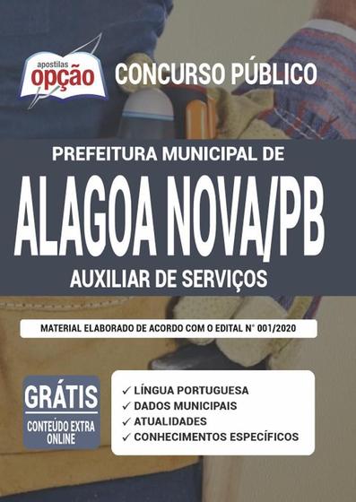 Imagem de Apostila Prefeitura Alagoa Nova Pb - Auxiliar De Serviços