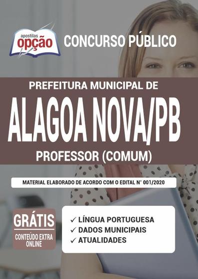 Imagem de Apostila Prefeitura Alagoa Nova Pb - Professor (Comum)