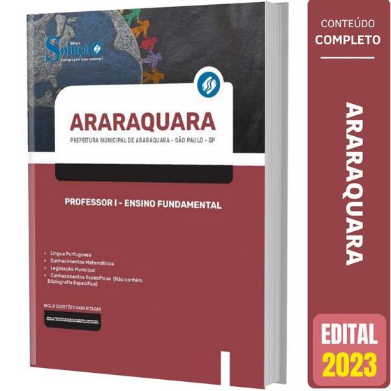 Imagem de Apostila Prefeitura Araraquara Sp 2023 Professor I Ensino