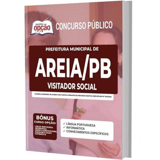 Imagem de Apostila Prefeitura Areia Pb - Visitador Social