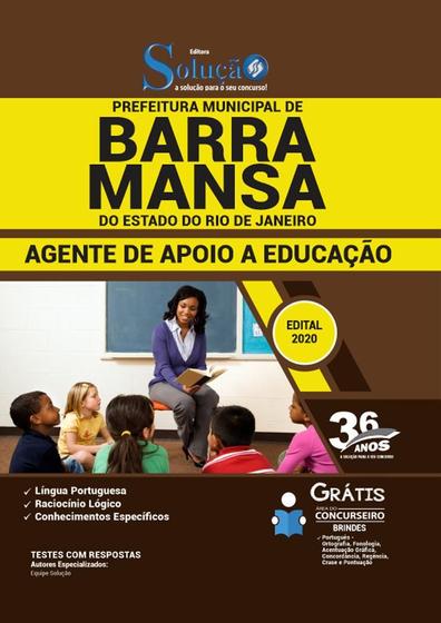 Imagem de Apostila Prefeitura Barra Mansa Rj - Agente Apoio Educação