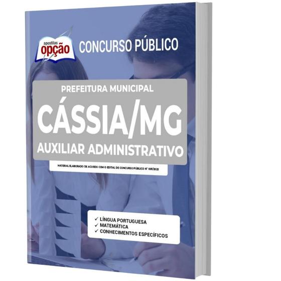 Imagem de Apostila Prefeitura Cássia Mg - Auxiliar Administrativo