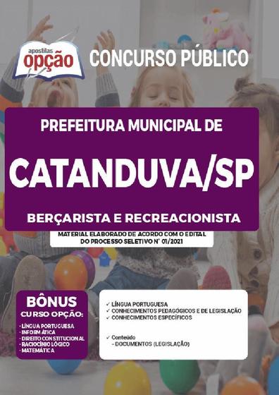 Imagem de Apostila Prefeitura Catanduva Sp Berçarista E Recreacionista